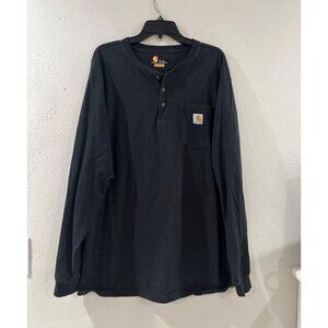 Carhartt Men's Original Fit Heavyweight Long-Sleeve Pocket Henley Shirt Tall XL